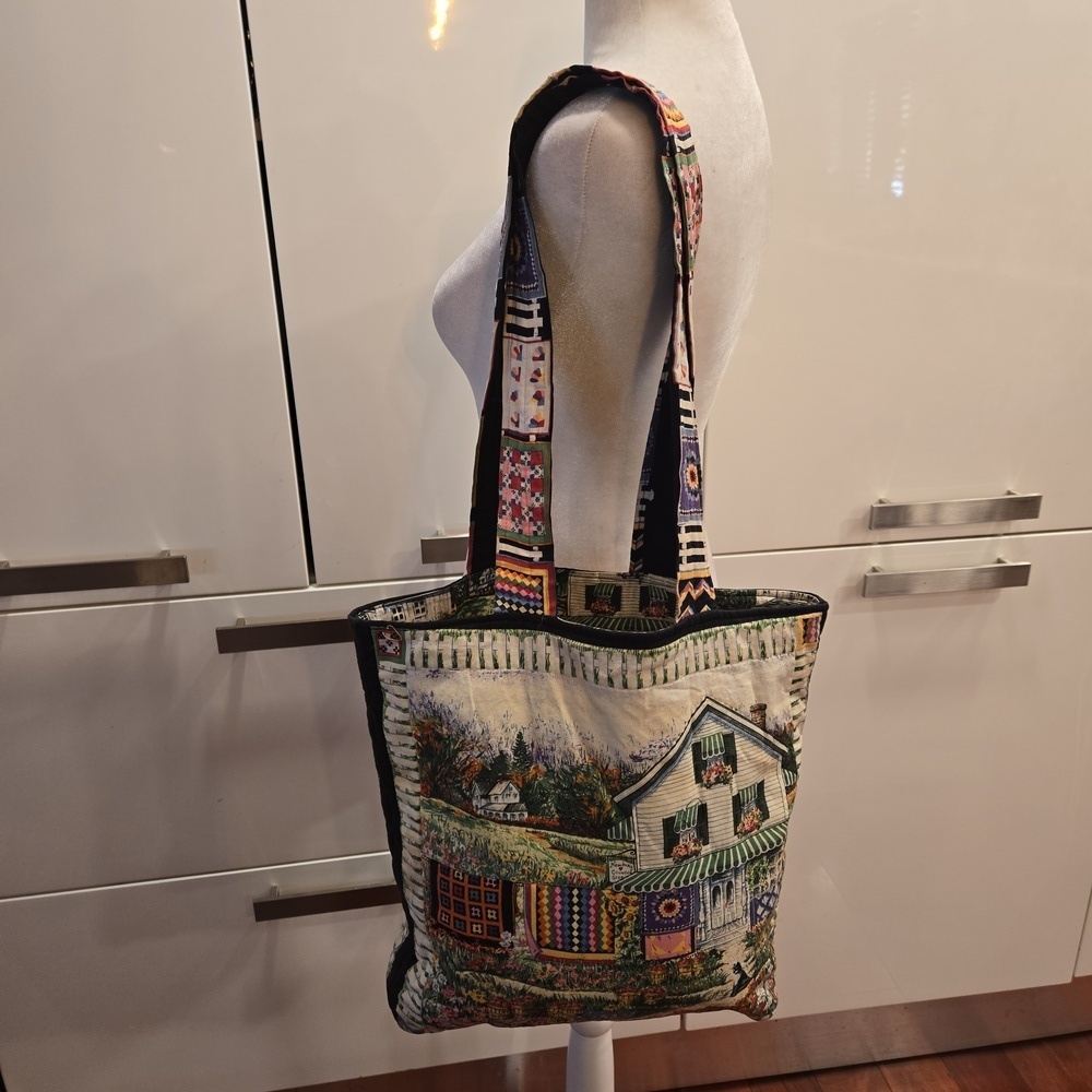 VTG GrandmaCore Handmade 1995 Erlanger Blumgart Diane Phalen Quilt Shoulder Bag - Picture 2 of 7